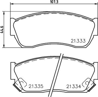 HELLA 8DB 355 005-711 - Тормозные колодки, дисковые, комплект unicars.by