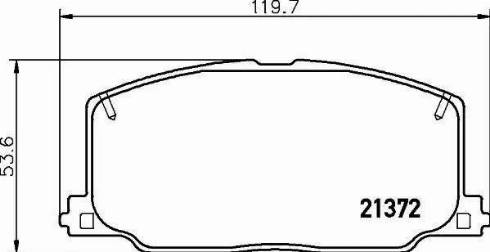 HELLA 8DB 355 005-771 - Тормозные колодки, дисковые, комплект unicars.by