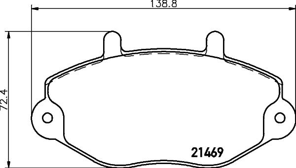 HELLA 8DB 355 006-401 - Тормозные колодки, дисковые, комплект unicars.by