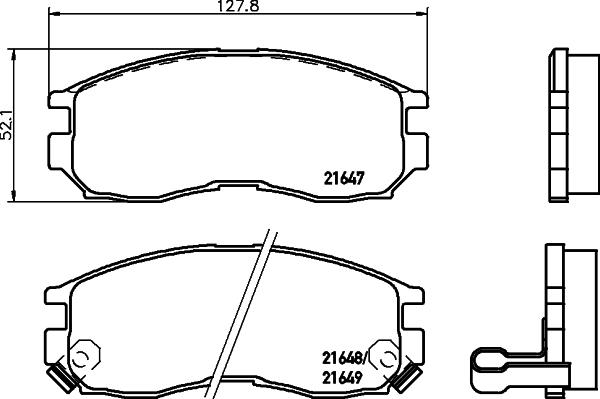 HELLA 8DB 355 006-471 - Тормозные колодки, дисковые, комплект unicars.by