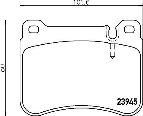 HELLA 8DB 355 006-541 - Тормозные колодки, дисковые, комплект unicars.by