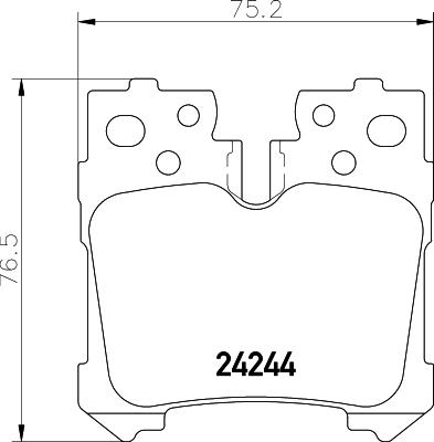 HELLA 8DB 355 006-651 - Тормозные колодки, дисковые, комплект unicars.by