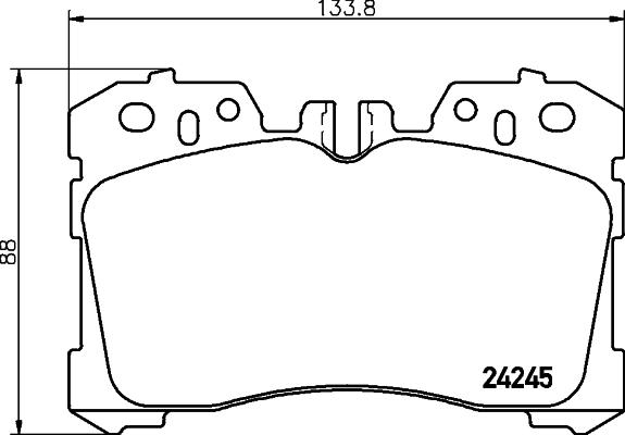 HELLA 8DB 355 006-661 - Тормозные колодки, дисковые, комплект unicars.by