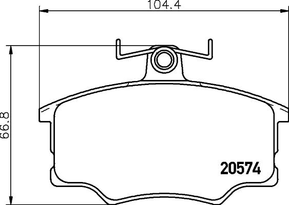 HELLA 8DB 355 006-021 - Тормозные колодки, дисковые, комплект unicars.by