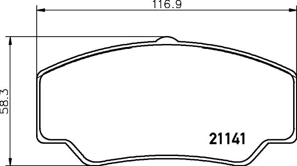 HELLA 8DB 355 006-151 - Тормозные колодки, дисковые, комплект unicars.by