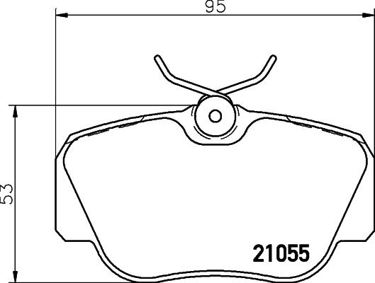 HELLA 8DB 355 006-181 - Тормозные колодки, дисковые, комплект unicars.by