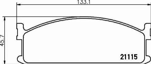 HELLA 8DB 355 006-131 - Тормозные колодки, дисковые, комплект unicars.by