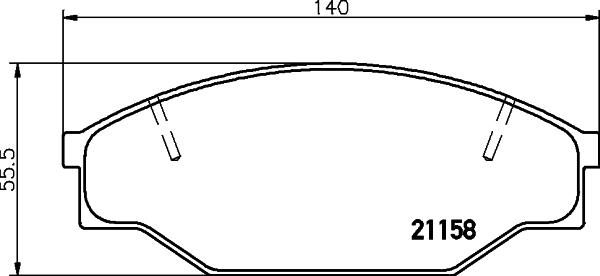 HELLA 8DB 355 006-121 - Тормозные колодки, дисковые, комплект unicars.by