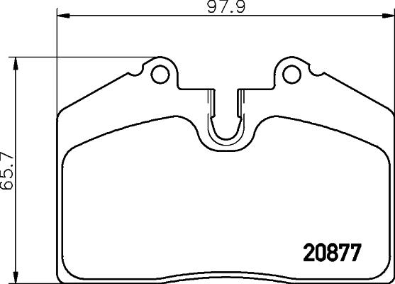 HELLA 8DB 355 006-351 - Тормозные колодки, дисковые, комплект unicars.by