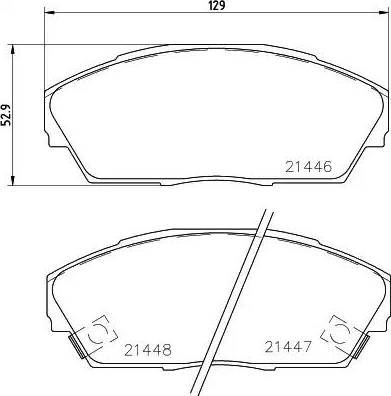 HELLA 8DB 355 006-301 - Тормозные колодки, дисковые, комплект unicars.by