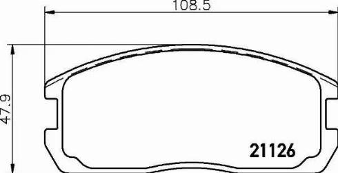 HELLA 8DB 355 006-201 - Тормозные колодки, дисковые, комплект unicars.by