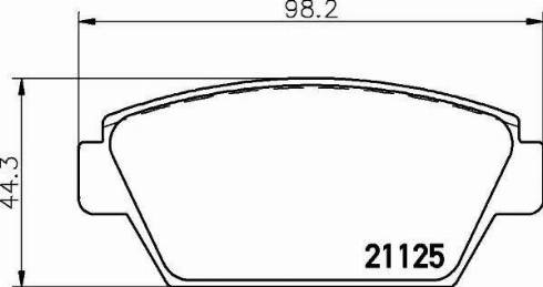 HELLA 8DB 355 006-231 - Тормозные колодки, дисковые, комплект unicars.by