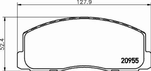 HELLA 8DB 355 006-221 - Тормозные колодки, дисковые, комплект unicars.by