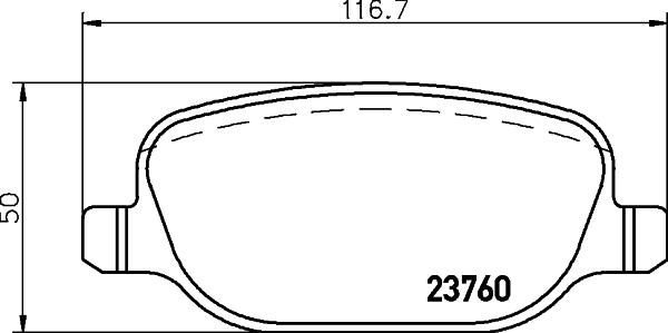 HELLA 8DB 355 006-741 - Тормозные колодки, дисковые, комплект unicars.by