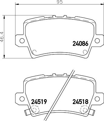 HELLA 8DB 355 006-751 - Тормозные колодки, дисковые, комплект unicars.by