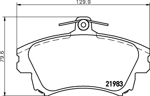 HELLA 8DB 355 006-711 - Тормозные колодки, дисковые, комплект unicars.by