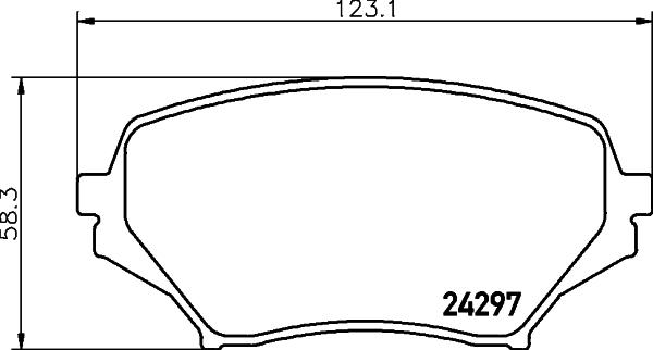 HELLA 8DB 355 006-771 - Тормозные колодки, дисковые, комплект unicars.by