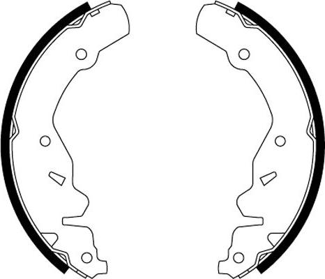 HELLA 8DB 355 000-481 - Комплект тормозных колодок, барабанные unicars.by