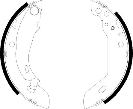 HELLA 8DB 355 000-651 - Комплект тормозных колодок, барабанные unicars.by