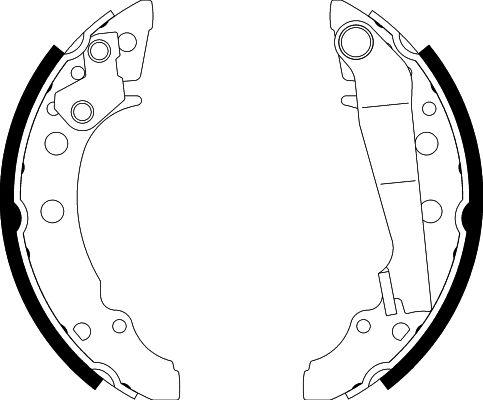 HELLA 8DB 355 000-111 - Комплект тормозных колодок, барабанные unicars.by