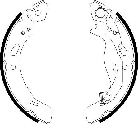 HELLA 8DB 355 000-291 - Комплект тормозных колодок, барабанные unicars.by