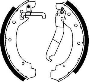 HELLA 8DB 355 000-711 - Комплект тормозных колодок, барабанные unicars.by