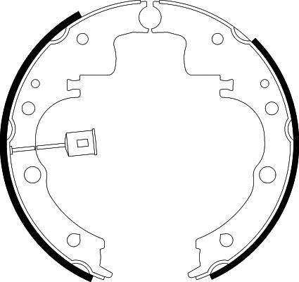 HELLA 8DB 355 001-971 - Комплект тормозных колодок, барабанные unicars.by