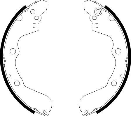 HELLA 8DB 355 001-521 - Комплект тормозных колодок, барабанные unicars.by