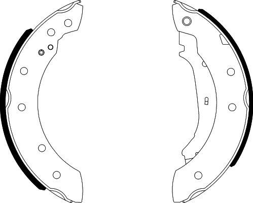 HELLA 8DB 355 001-571 - Комплект тормозных колодок, барабанные unicars.by