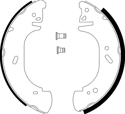 HELLA 8DB 355 001-621 - Комплект тормозных колодок, барабанные unicars.by