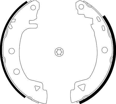 HELLA 8DB 355 001-061 - Комплект тормозных колодок, барабанные unicars.by