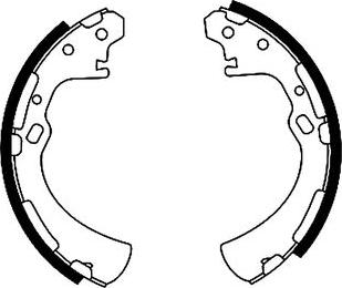 HELLA 8DB 355 001-191 - Комплект тормозных колодок, барабанные unicars.by