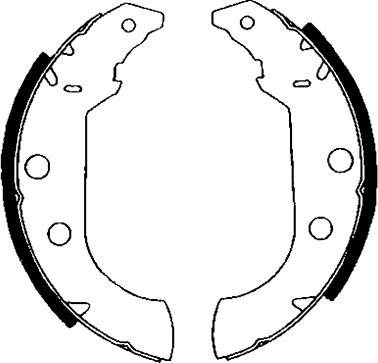 HELLA 8DB 355 001-101 - Комплект тормозных колодок, барабанные unicars.by