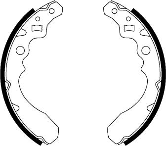 HELLA 8DB 355 001-121 - Комплект тормозных колодок, барабанные unicars.by