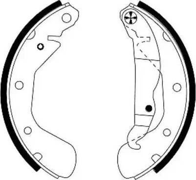 HELLA 8DB 355 022-691 - Комплект тормозных колодок, барабанные unicars.by