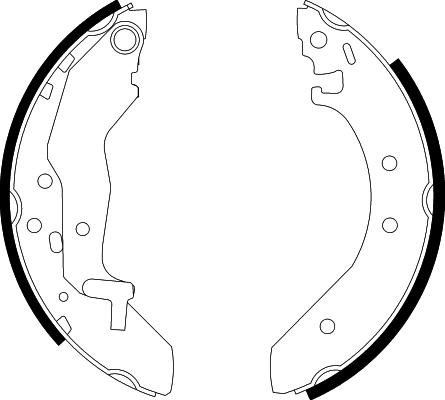 HELLA 8DB 355 001-321 - Комплект тормозных колодок, барабанные unicars.by