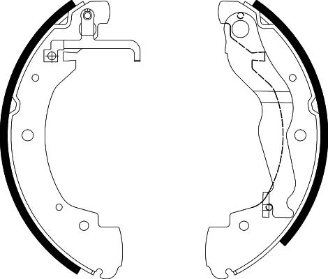 HELLA 8DB 355 001-281 - Комплект тормозных колодок, барабанные unicars.by