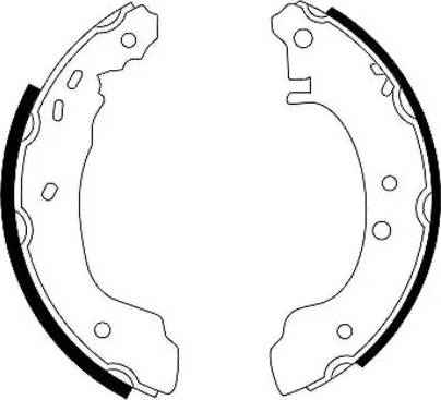 HELLA 8DB 355 001-271 - Комплект тормозных колодок, барабанные unicars.by