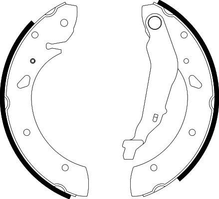 HELLA 8DB 355 001-761 - Комплект тормозных колодок, барабанные unicars.by