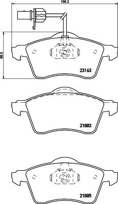 HELLA 8DB 355 030-791 - Тормозные колодки, дисковые, комплект unicars.by