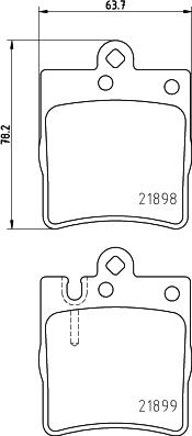 HELLA 8DB 355 008-451 - Тормозные колодки, дисковые, комплект unicars.by