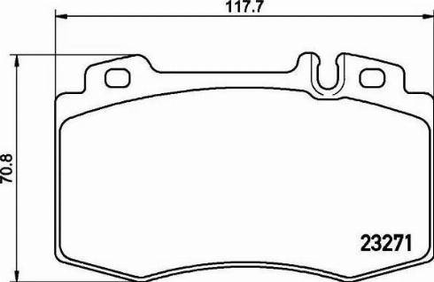 HELLA 8DB 355 015-851 - Тормозные колодки, дисковые, комплект unicars.by