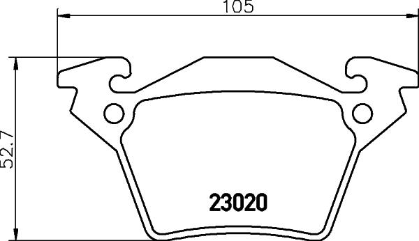 HELLA 8DB 355 008-641 - Тормозные колодки, дисковые, комплект unicars.by