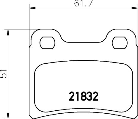 HELLA 8DB 355 008-151 - Тормозные колодки, дисковые, комплект unicars.by