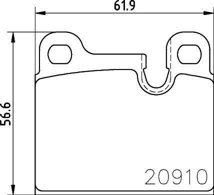 HELLA 8DB 355 008-111 - Тормозные колодки, дисковые, комплект unicars.by