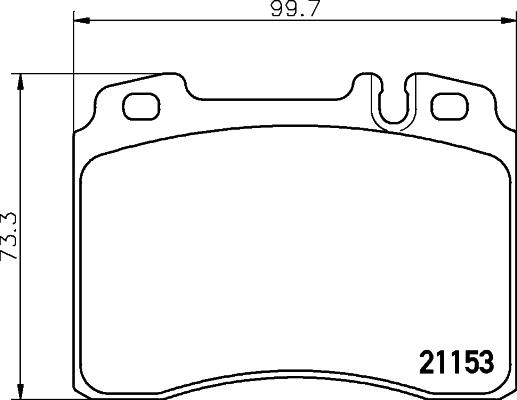 HELLA 8DB 355 008-181 - Тормозные колодки, дисковые, комплект unicars.by