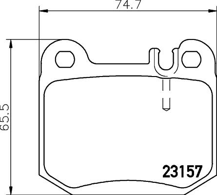 HELLA 8DB 355 008-831 - Тормозные колодки, дисковые, комплект unicars.by