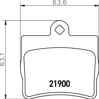 HELLA 8DB 355 008-311 - Тормозные колодки, дисковые, комплект unicars.by