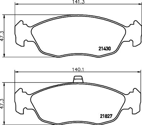 HELLA 8DB 355 008-291 - Тормозные колодки, дисковые, комплект unicars.by