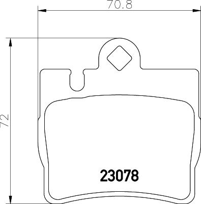 HELLA 8DB 355 008-711 - Тормозные колодки, дисковые, комплект unicars.by